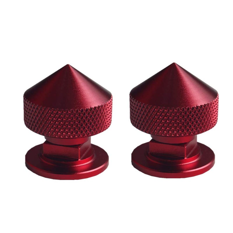 JGR 1 Pair Welding Hood (Pipeliner) Fasteners Aluminum (Spiked-Red) - Image 2